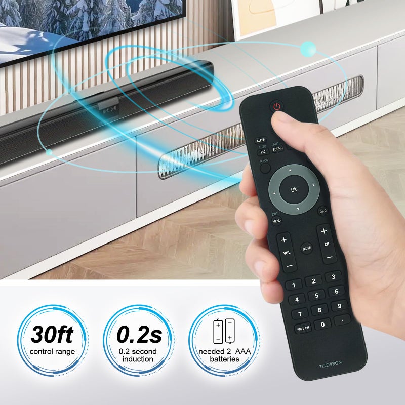 Beyution New TV Remote for Philips TV 32PFL3504D/F7 19PFL3504D 32PFL3514D 22PFL3504 32PFL3504D/F7 19PFL3504D/F7 42PFL3704D/F7 22PFL3504D/F7 32PFL3514D/F7 42PFL7603 42PFL7603D/27 47PFL7603 42PFL7603 - Image 3
